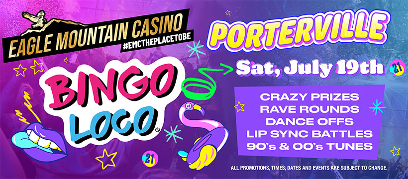 Bingo Loco, Saturday July 19th